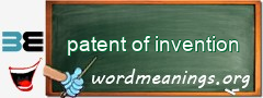 WordMeaning blackboard for patent of invention